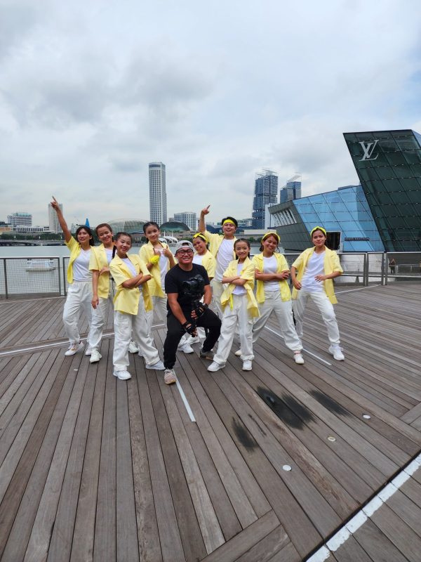 Photo group near a LV building